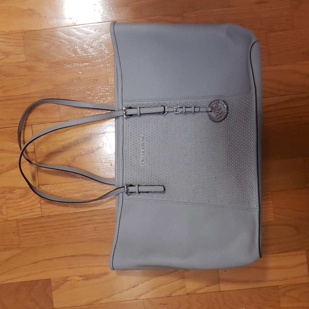 Michael Kors Jet Set Studded Saffiano Leather Tote